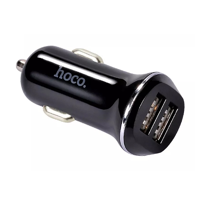 Автомобильное зарядное устройство + кабель Lightning Hoco Z1 10 Вт, чёрный - 2