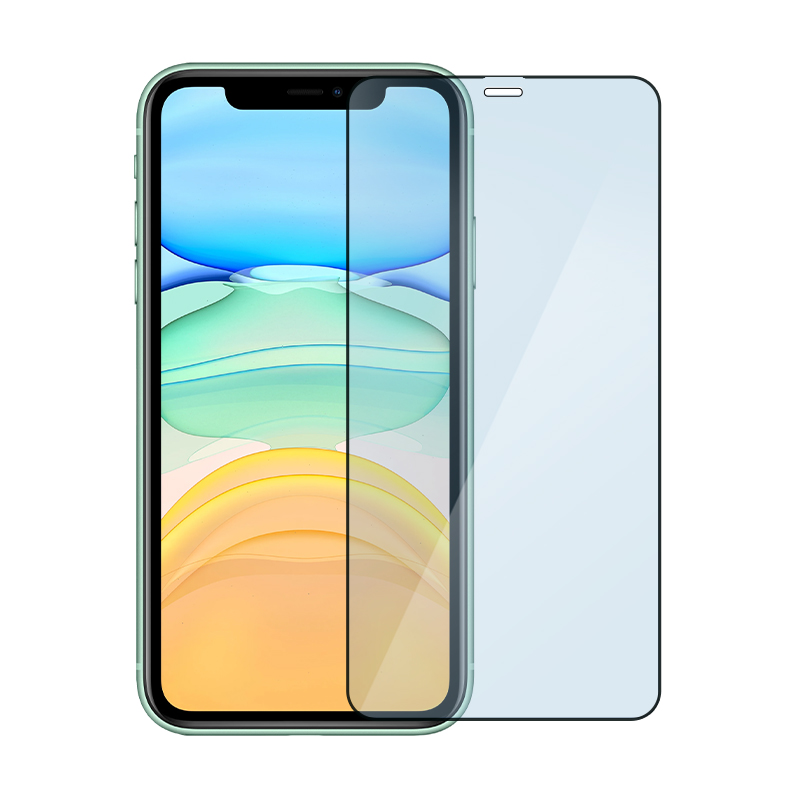 Защитное стекло 3D Luxury для Apple iPhone Xr / 11, черная рамка - 1