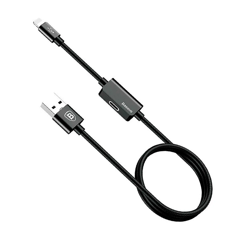 Дата-кабель Baseus Music Series Lightning+Lightning 1 м, чёрный - 1