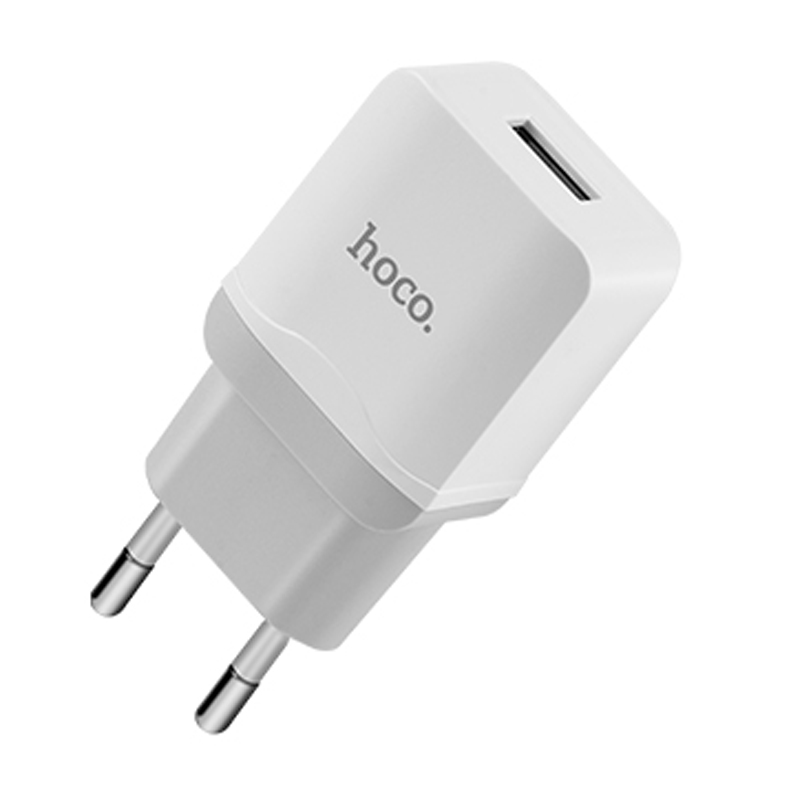 Сетевое зарядное устройство + кабель Micro Hoco C22A 12 Вт, белый - 2