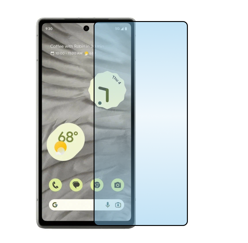 Защитное стекло 3D Premium для Google Pixel 7, черная рамка - 1