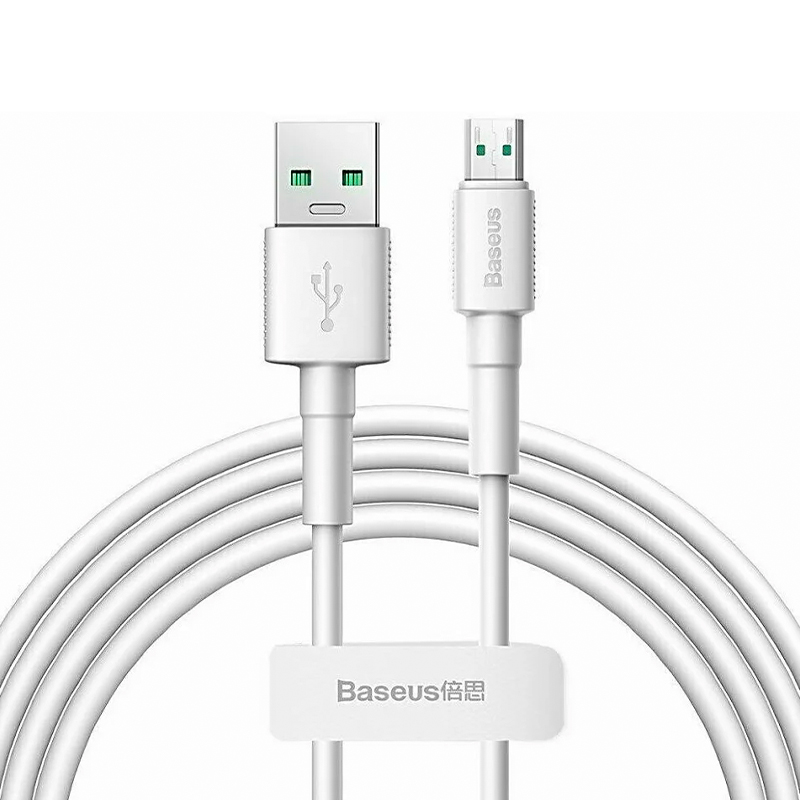 Дата-кабель Baseus Mini White 4A Micro - 1
