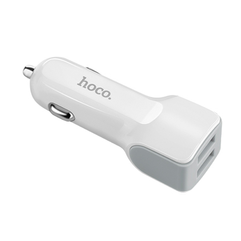 Автомобильное зарядное устройство + кабель Lightning Hoco Z23 12 Вт, белый - 2