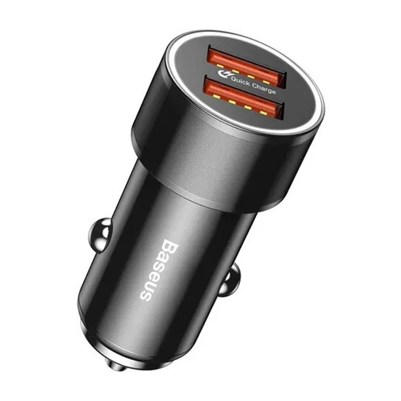Автомобильное зарядное устройство Baseus Small Screw 36 Вт, чёрный - 2