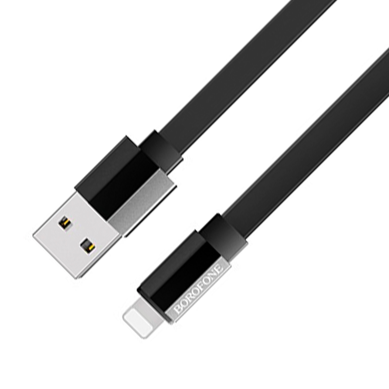 Дата-кабель Borofone BU8 Lightning 1.2 м, чёрный - 1