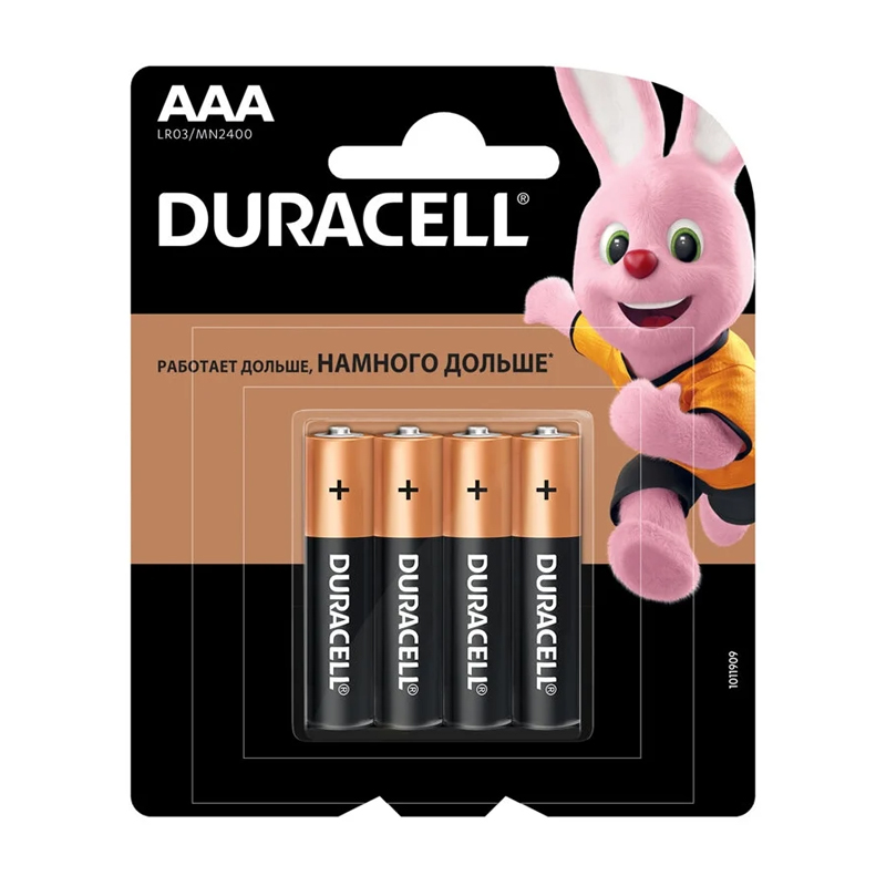 Батарейка Duracell Basic AAA LR03-4BL, 4шт  - 1