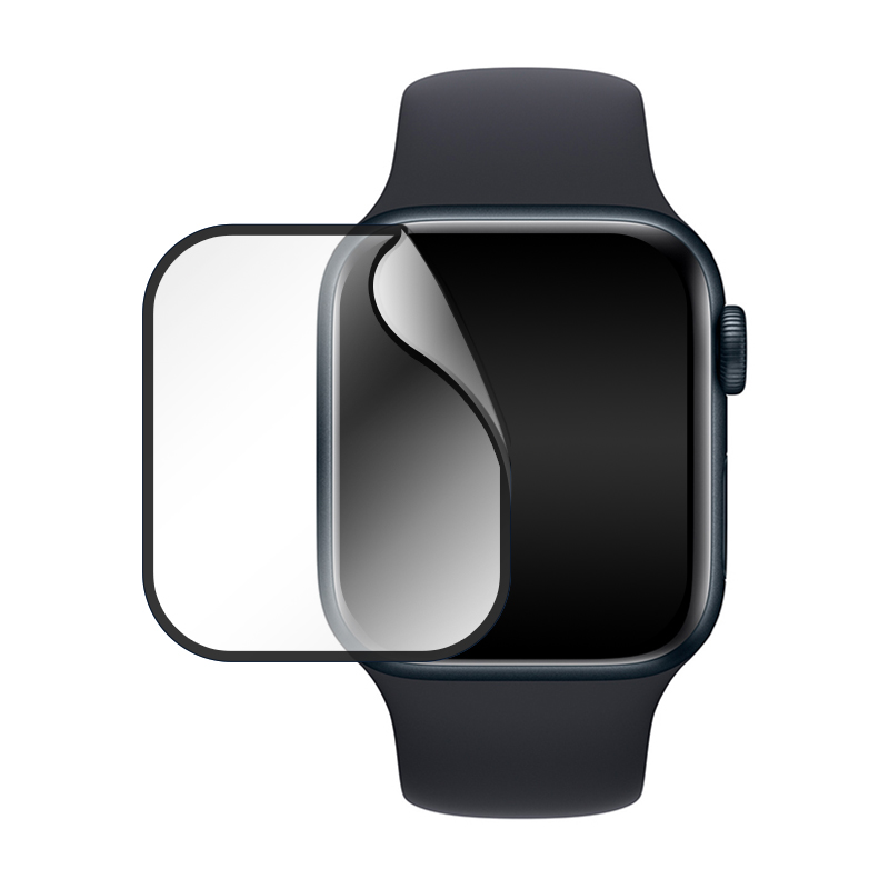 Защитное стекло 3D Premium для Apple Watch 40mm, черная рамка - 1