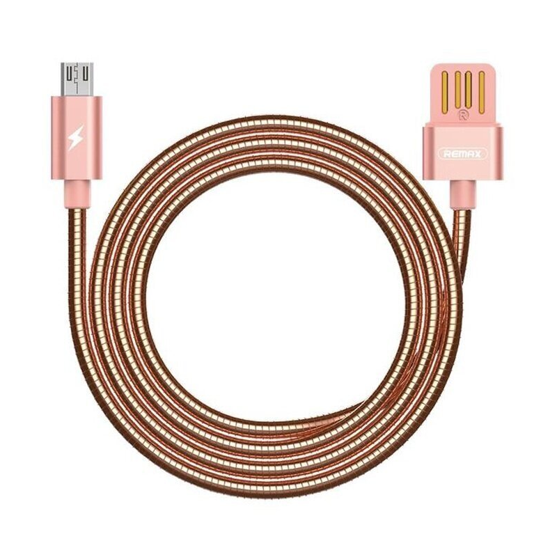 Дата-кабель Remax Tinner Copper Micro 1 м, розовый - 1