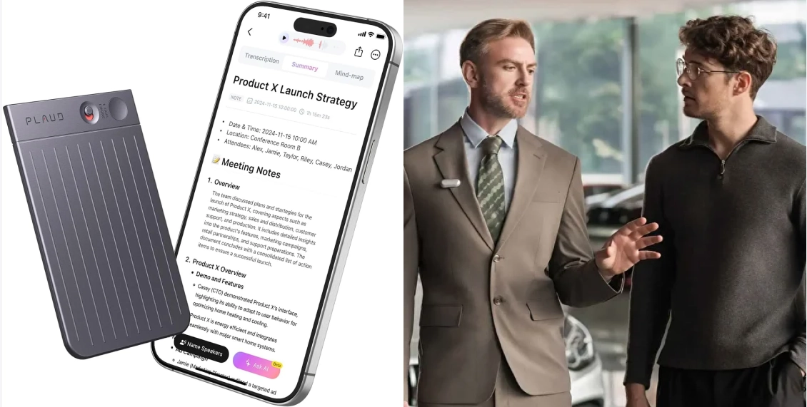 Умный диктофон Plaud Note 64 ГБ серебристый Умный диктофон Plaud Note 64 ГБ серебристый - 6