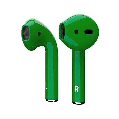 Беспроводные наушники Apple AirPods 2 с зарядным футляром зелёный - 2
