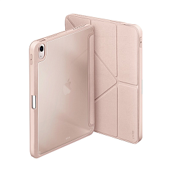 Чехол-книжка c отделением под стилус UNIQ Moven для Apple iPad 10.9" (2022) / Apple iPad 11 (2025) полиуретан, поликарбонат, розовый