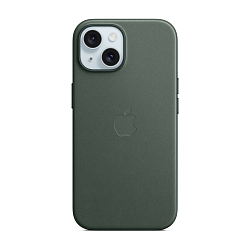 Клип-кейс (накладка)  FineWoven Case MagSafe для Apple iPhone 15 (Уценка) тёмно-зелёный
