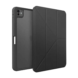 Чехол-книжка c отделением под стилус UNIQ Moven для Apple iPad Pro 11" (2024 / 2025)  полиуретан, поликарбонат, серый