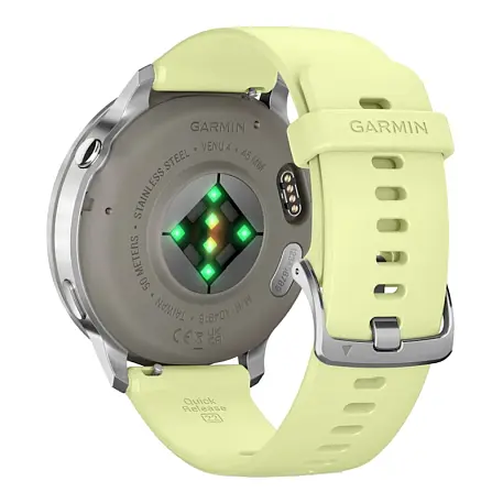 Умные часы Garmin Venu 4 45mm серебристый (лимонный ремешок) - 4