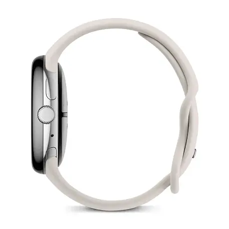 Умные часы Google Pixel Watch 3 45mm серебристый (белый ремешок) - 3