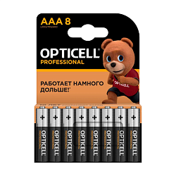 Батарейка Opticell Professional AAA LR03-8BL, 8шт