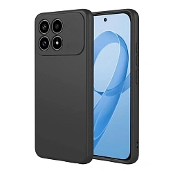 Клип-кейс (накладка) Silicone cover закрытый для Xiaomi Poco F8 Pro 5G силикон, чёрный