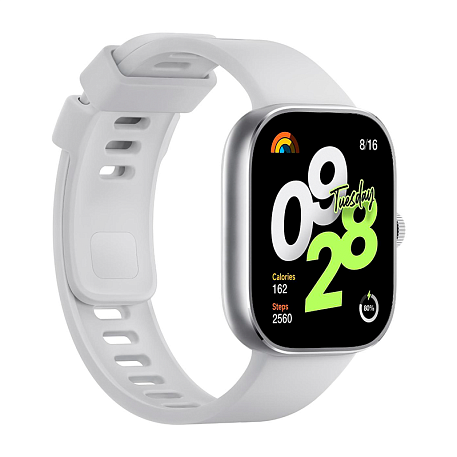 Умные часы Xiaomi Redmi Watch 4 серебристый (серебристый ремешок) - 3