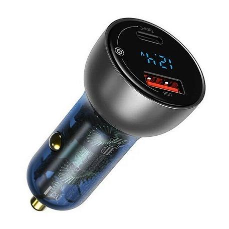 Автомобильное зарядное устройство Baseus Particular Digital Display 65 Вт серебристый - 2