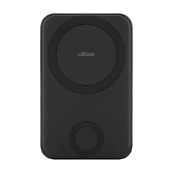 Внешний аккумулятор с беспроводной зарядкой uBear Range Wireless Power Bank 2in1 MagSafe & Apple Watch compatible 10000 мАч 20 Вт чёрный