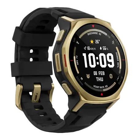 Умные часы Xiaomi Amazfit T-Rex 3 Pro 44mm золотой (чёрный ремешок) - 2