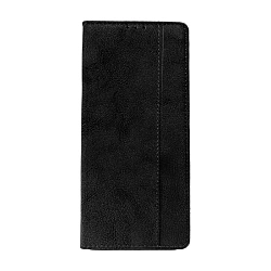 Чехол-книжка Premium Rich Boss для Xiaomi Poco M6 Pro искусственная кожа, чёрный