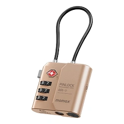 Кодовый замок с отслеживанием  Momax TSA Padlock Find My Locator "песчаник"