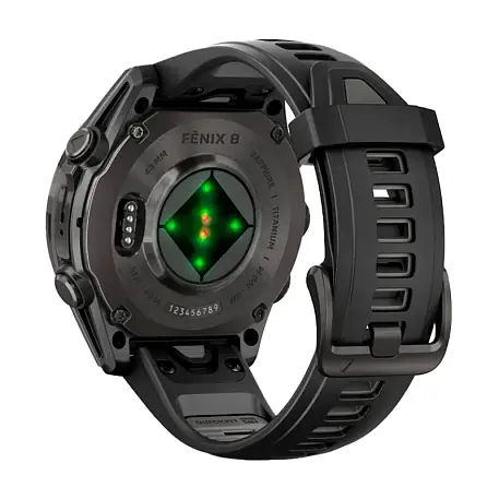 Умные часы Garmin Fenix 8 43mm угольно-чёрный (пепельно-серый ремешок) - 3