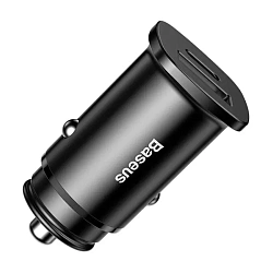 Автомобильное зарядное устройство Baseus Square metal A+C 30 Вт чёрный