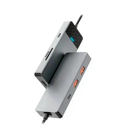 Адаптер-разветвитель для компьютера WIWU Linker A721HD (7в1) серый - 2