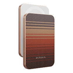 Внешний аккумулятор с беспроводной зарядкой Pitaka Magnetic Power Bank Qi2 5000 мАч 15 Вт "закат" (PBQ2402)