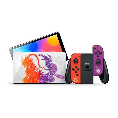 Игровая приставка Nintendo Switch OLED 64 ГБ красно-фиолетовый (Pokemon) - 4
