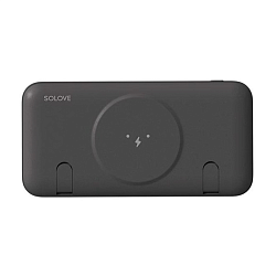 Внешний аккумулятор с беспроводной зарядкой Xiaomi Solove W10 MagSafe 10000 мАч 20 Вт (Уценка) чёрный