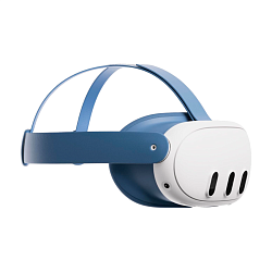 Лицевая накладка Oculus Facial Interface and Head Strap для Oculus Quest 3 ткань, силикон, голубой