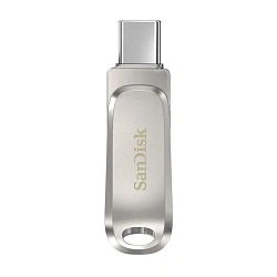 USB-флешка SanDisk Ultra Dual Drive Luxe USB Type-C 128 ГБ (USB 3.2 Gen 1) серебристый