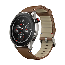 Умные часы Xiaomi Amazfit GTR 4 коричневый (коричневый ремешок)