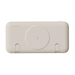 Внешний аккумулятор с беспроводной зарядкой Xiaomi Solove W10 MagSafe 10000 мАч 20 Вт (Уценка) бежевый