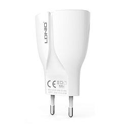 Сетевое зарядное устройство + кабель Lightning Ldnio A2271 15 Вт, белый