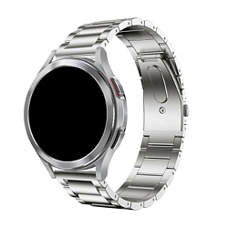 Блочный браслет  ZN37 для Samsung Watch 22mm титан (Уценка) серебристый