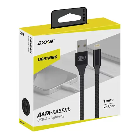 Дата-кабель Deppa Axxa Lightning 1 м, чёрный - 2