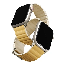 Магнитный браслет UNIQ Revix Premium Edition для Apple Watch 38 / 40 / 41 / 42mm (Уценка) горчично-бежевый