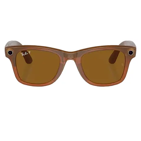 Умные очки Ray-Ban Wayfarer Shiny Caramel, Brown Polarized, (53-22-155mm) - 2