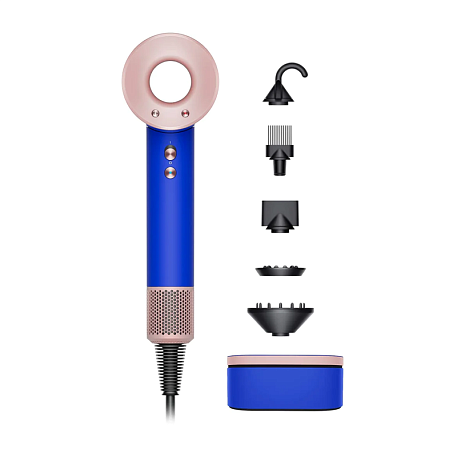 Фен Dyson Supersonic HD07 синий, пудровый (футляр) - 3
