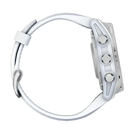 Умные часы Garmin Fenix 8 43mm серебристый (белый ремешок) - 4