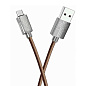 Дата-кабель Hoco U61 Micro 1.2 м, коричневый
