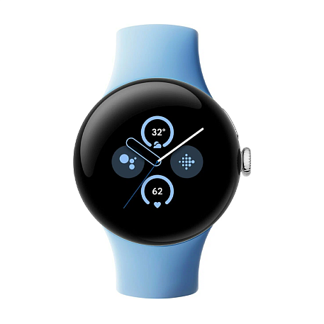 Умные часы Google Pixel Watch 2 41mm серебристый (голубой ремешок) - 2