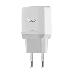 Сетевое зарядное устройство + кабель Micro Hoco C22A 12 Вт, белый
