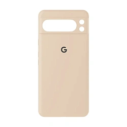 Клип-кейс (накладка) Silicone cover закрытый для Google Pixel 9 Pro силикон, пудровый