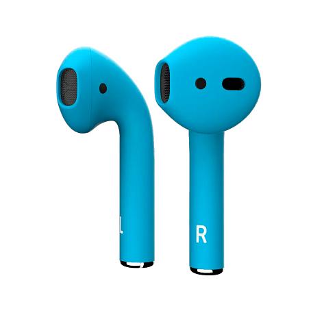 Беспроводные наушники Apple AirPods 2 с зарядным футляром голубой матовый (5024) - 2