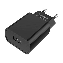 Сетевое зарядное устройство + кабель Lightning Borofone BA20A 10.5 Вт, чёрный